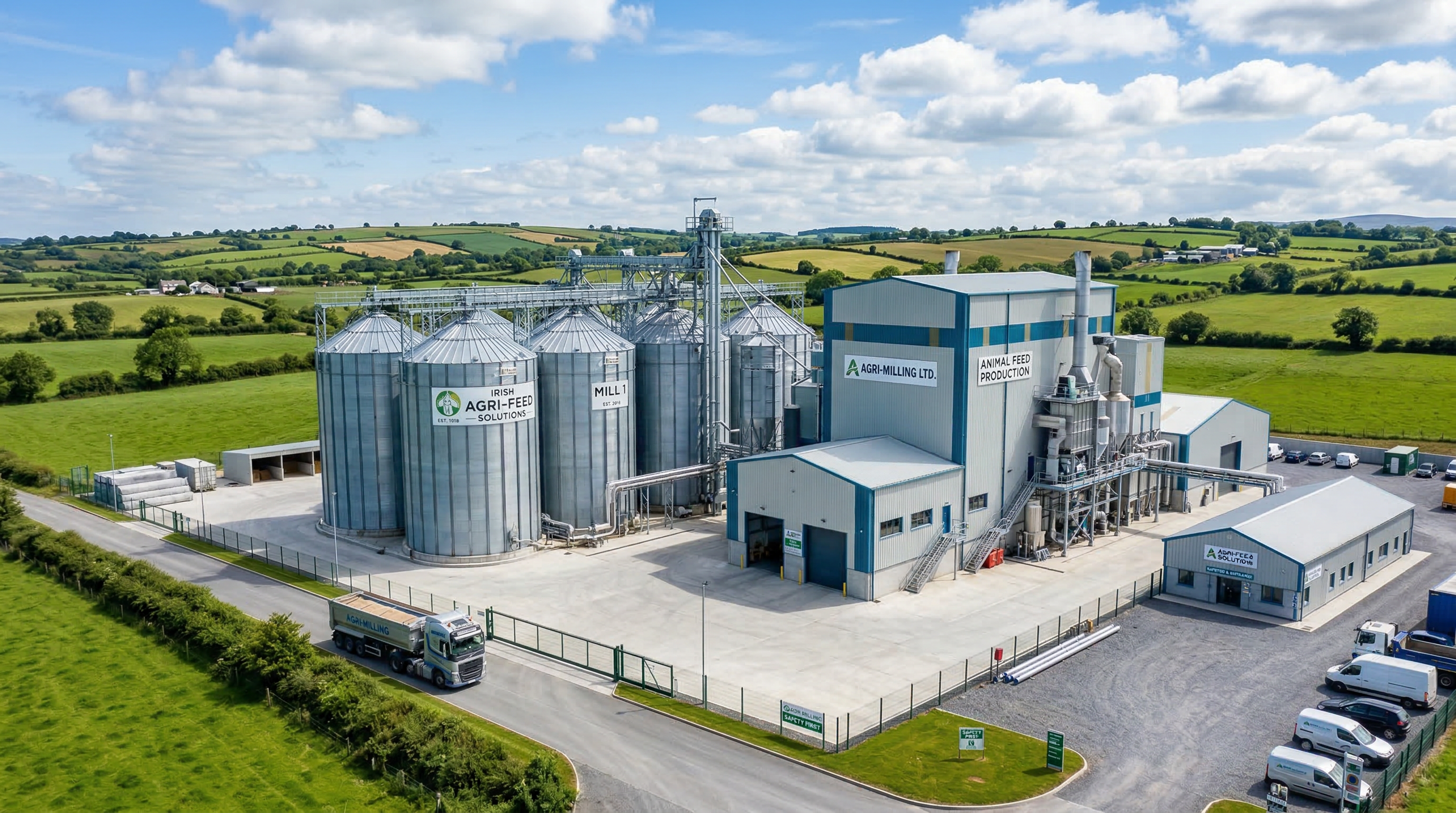 Southern Milling modern feed mill exterior